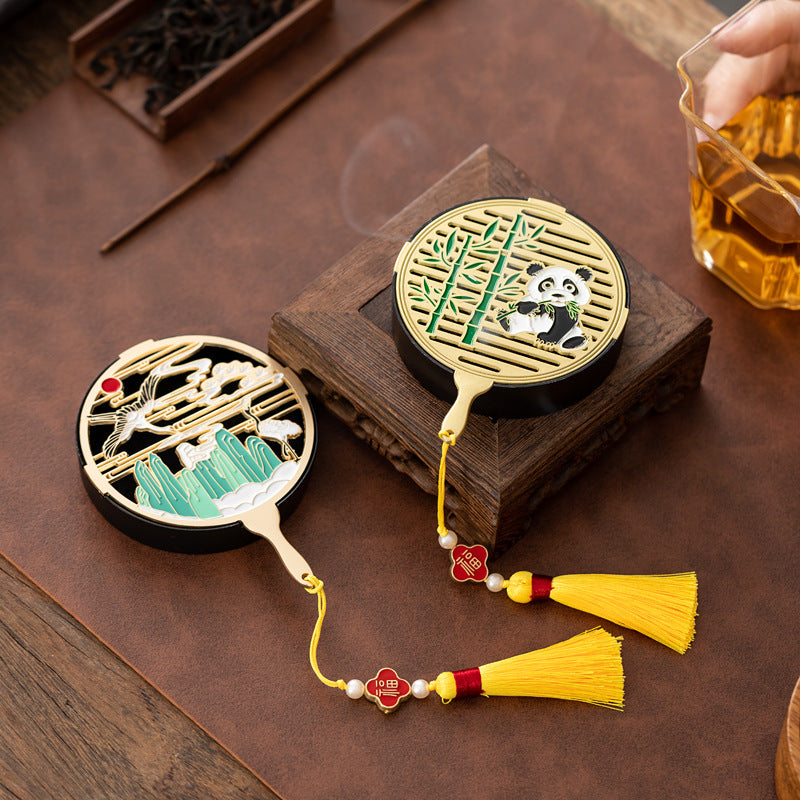 Painted crane incense box, lying incense box, pipa line incense burner, small auspicious cloud disc incense burner, indoor household tea ceremony desktop ornament