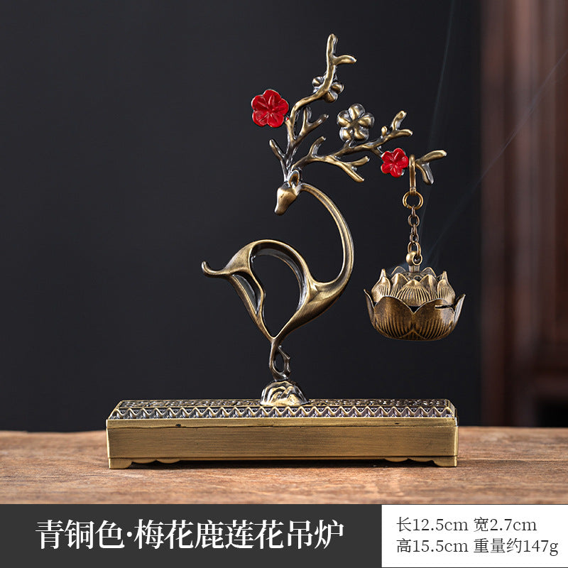 Cross-border hot-selling search banner magic lamp small incense burner wishing magic lamp small auspicious cloud elf aromatherapy burner handicraft ornament