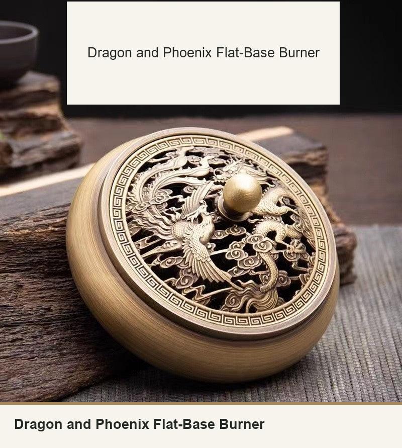 Dragon and Phoenix Flat-Base Burner