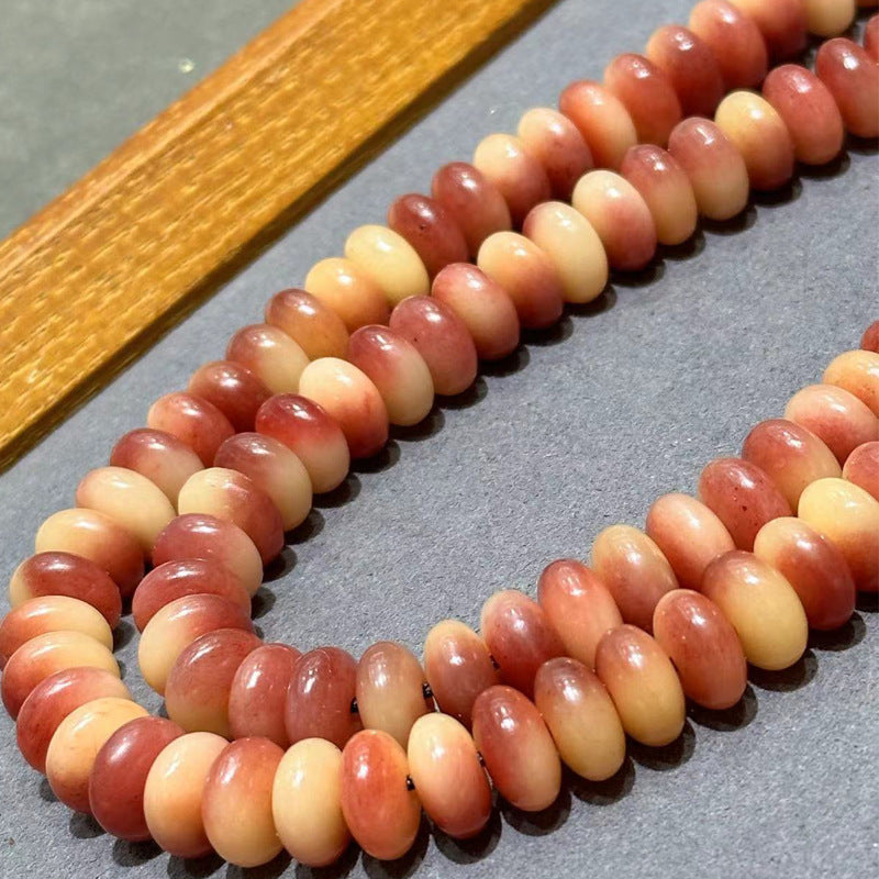 EverestArtstudios Natural Half-Blood Camel Bone Disc-Bead 108-Bead DIY Strand