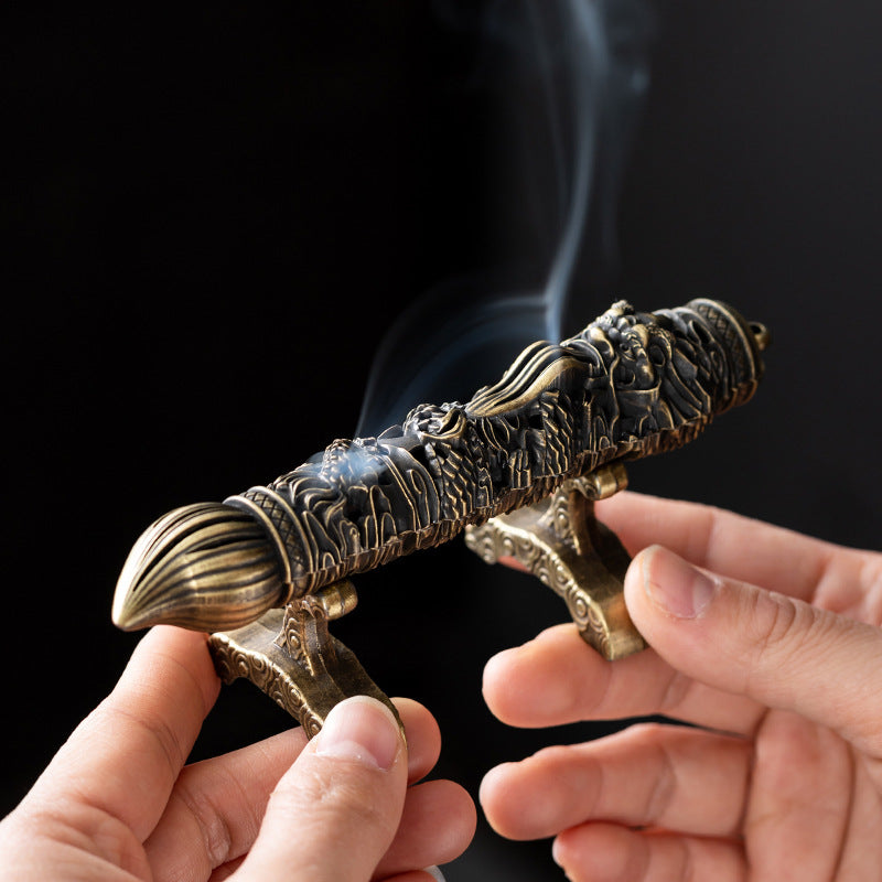Gold list title Alloy incense burner incense burner Sandalwood thread incense burner Bedroom incense burner Indoor aromatherapy burner Study room tabletop ornament