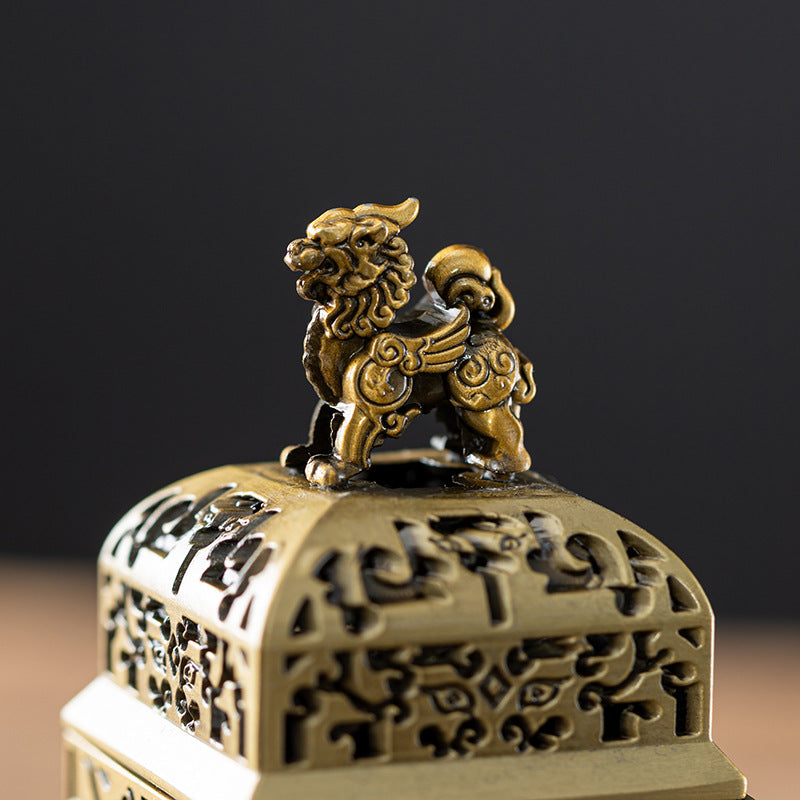 Cross-border explosion, Sifang Pixiu incense burner, tea ceremony ornament, Sifang unicorn tripod burner, Xiangyun aromatherapy burner, household sandalwood burner
