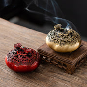 Antique incense burner household indoor agarwood incense burner sandalwood pan incense creative ornament auspicious three-legged aromatherapy burner
