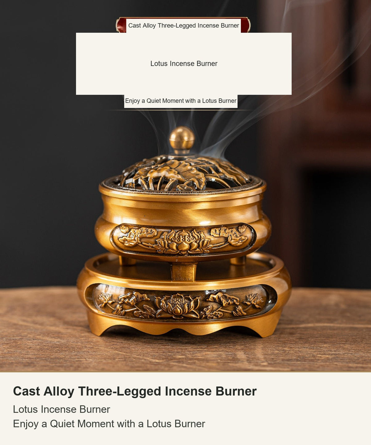 Cast Alloy Three-Legged Incense Burner