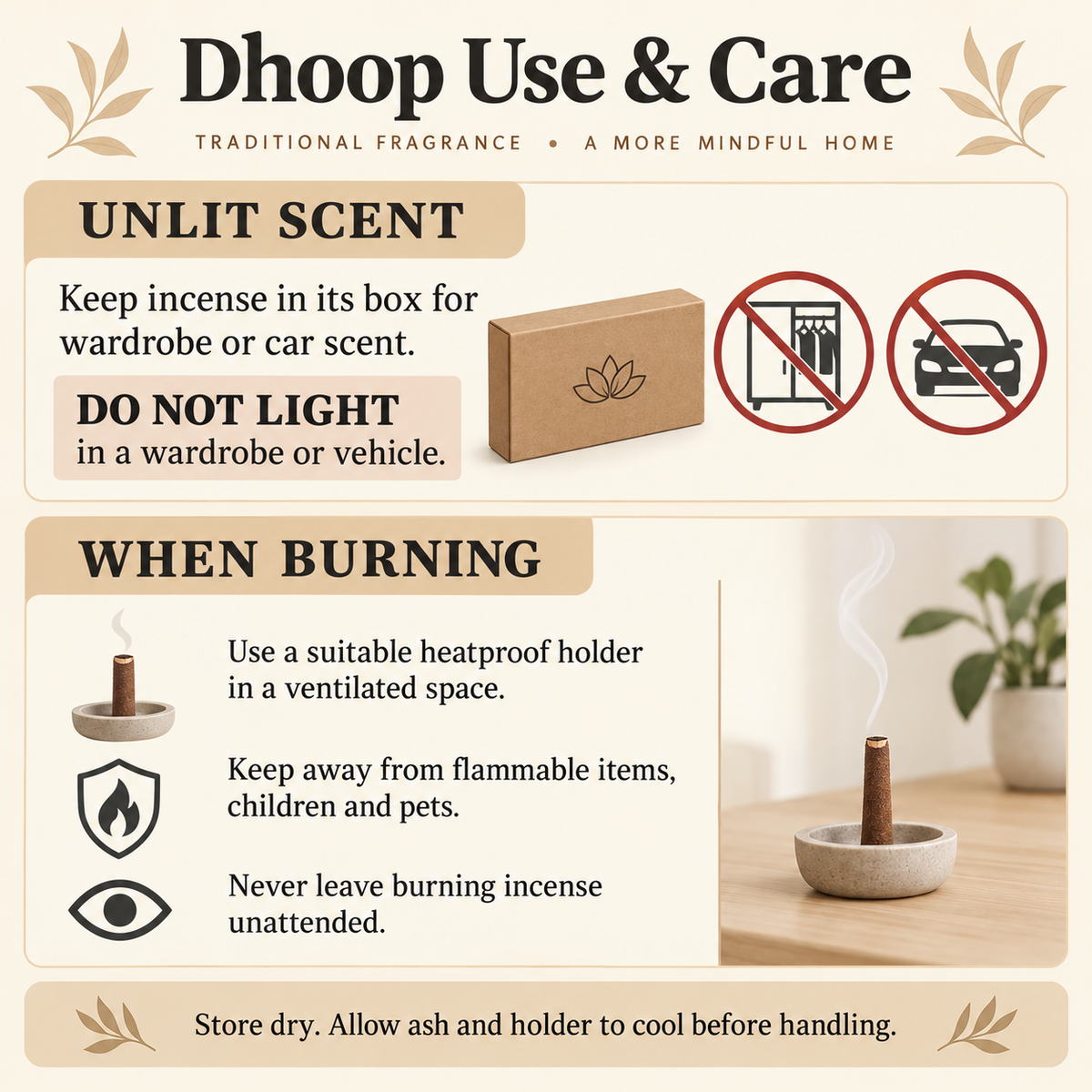 TB14418360182 | care | Dhoop unlit scent and burning care