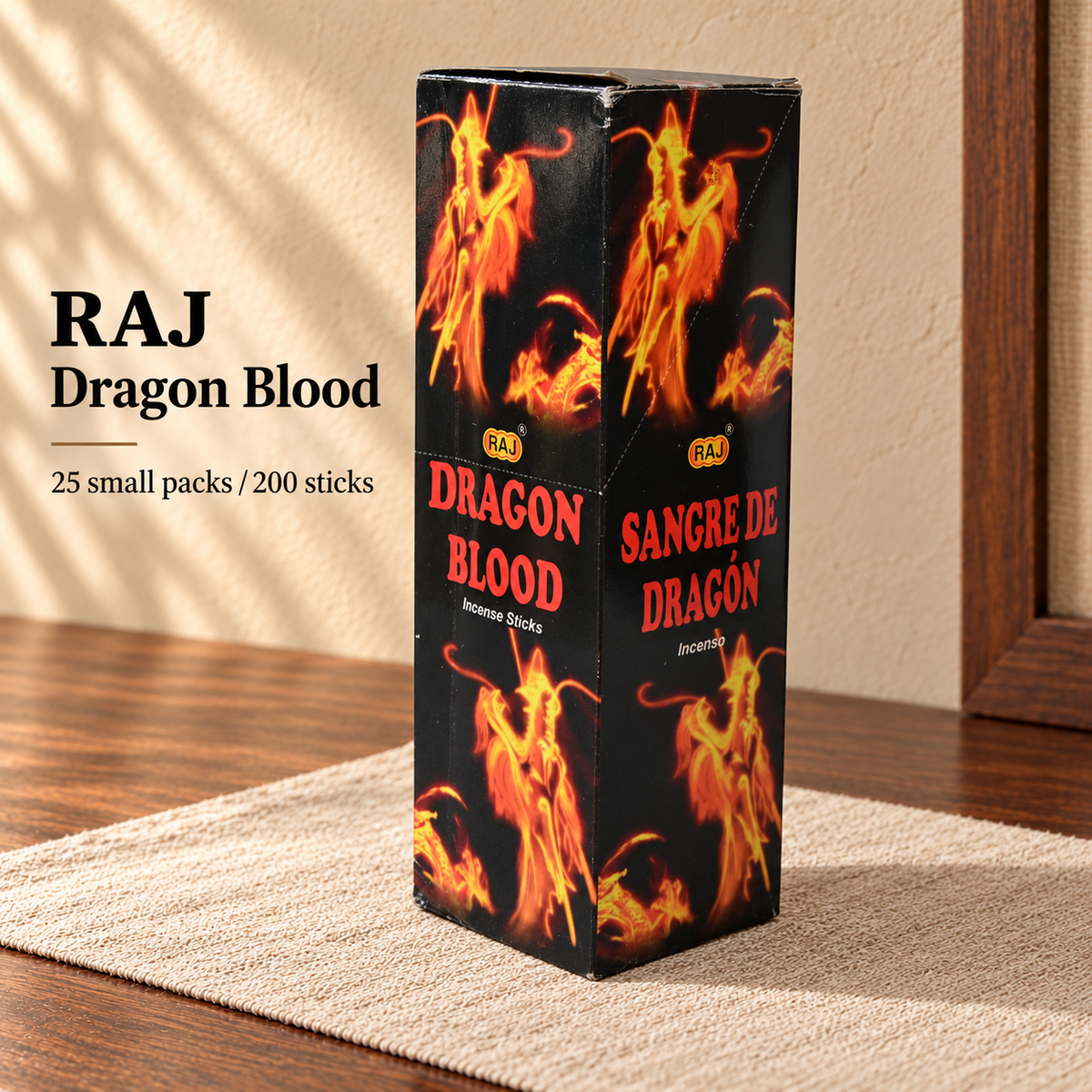 PTSX-TB2890870404-16 | RAJ Dragon Blood | 25 small packs / 200 sticks