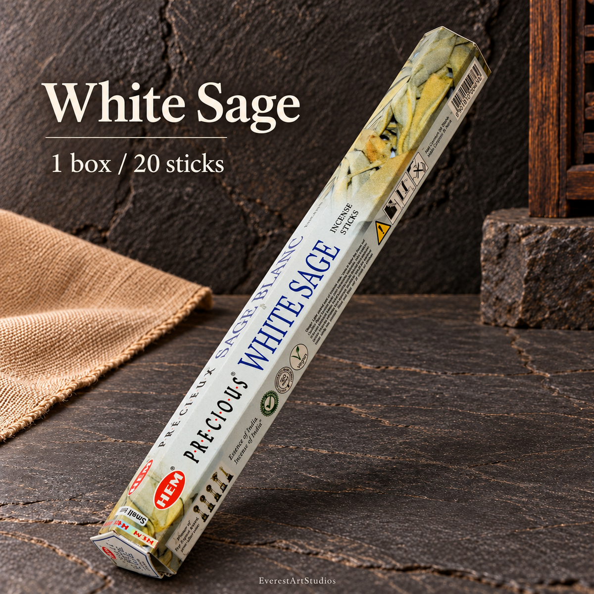 PTSX-TB563825567512-06 | White Sage | 1 box / 20 sticks