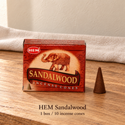 PTSX-TB642341234239-01 | HEM Sandalwood | 1 box / 10 incense cones