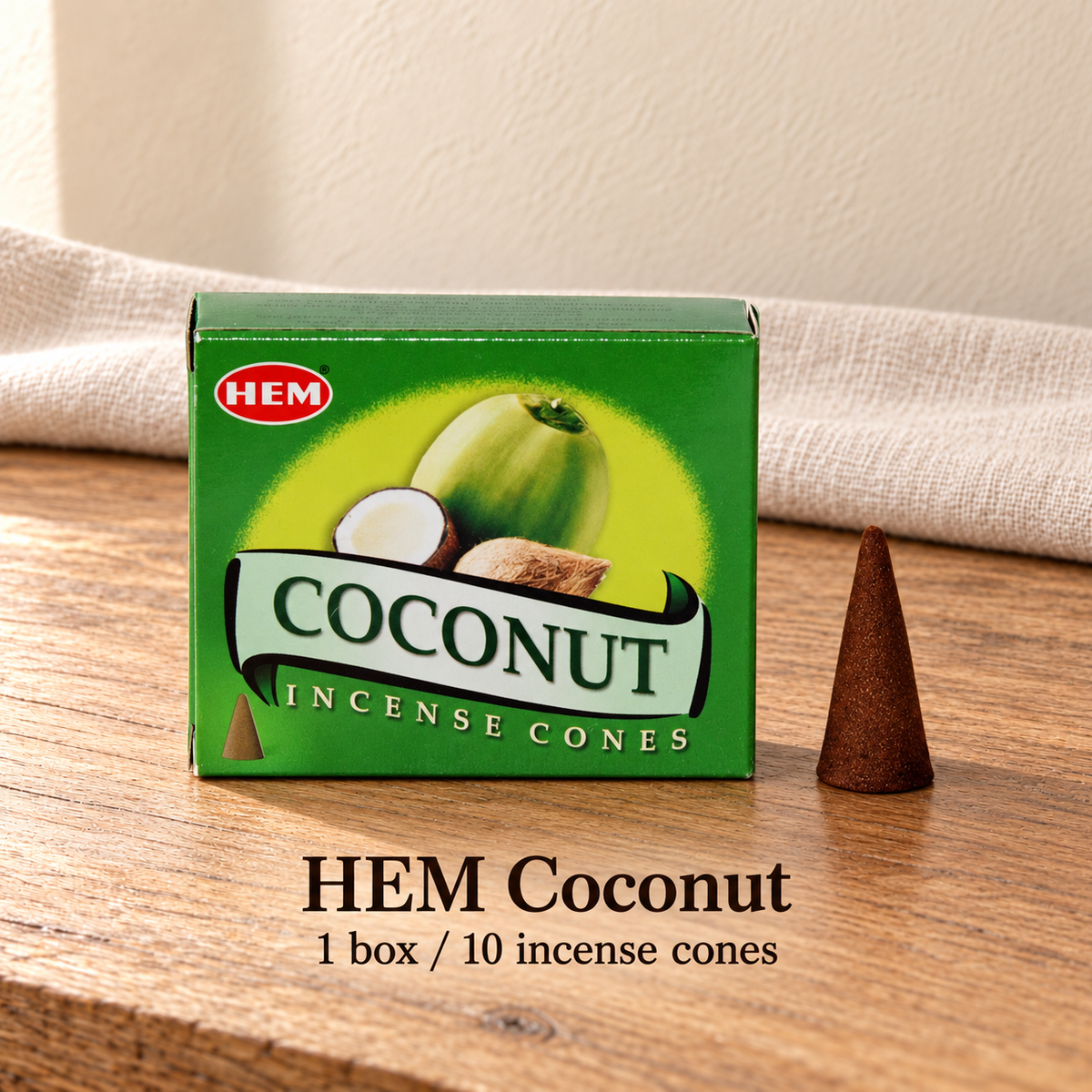 PTSX-TB642341234239-15 | HEM Coconut | 1 box / 10 incense cones