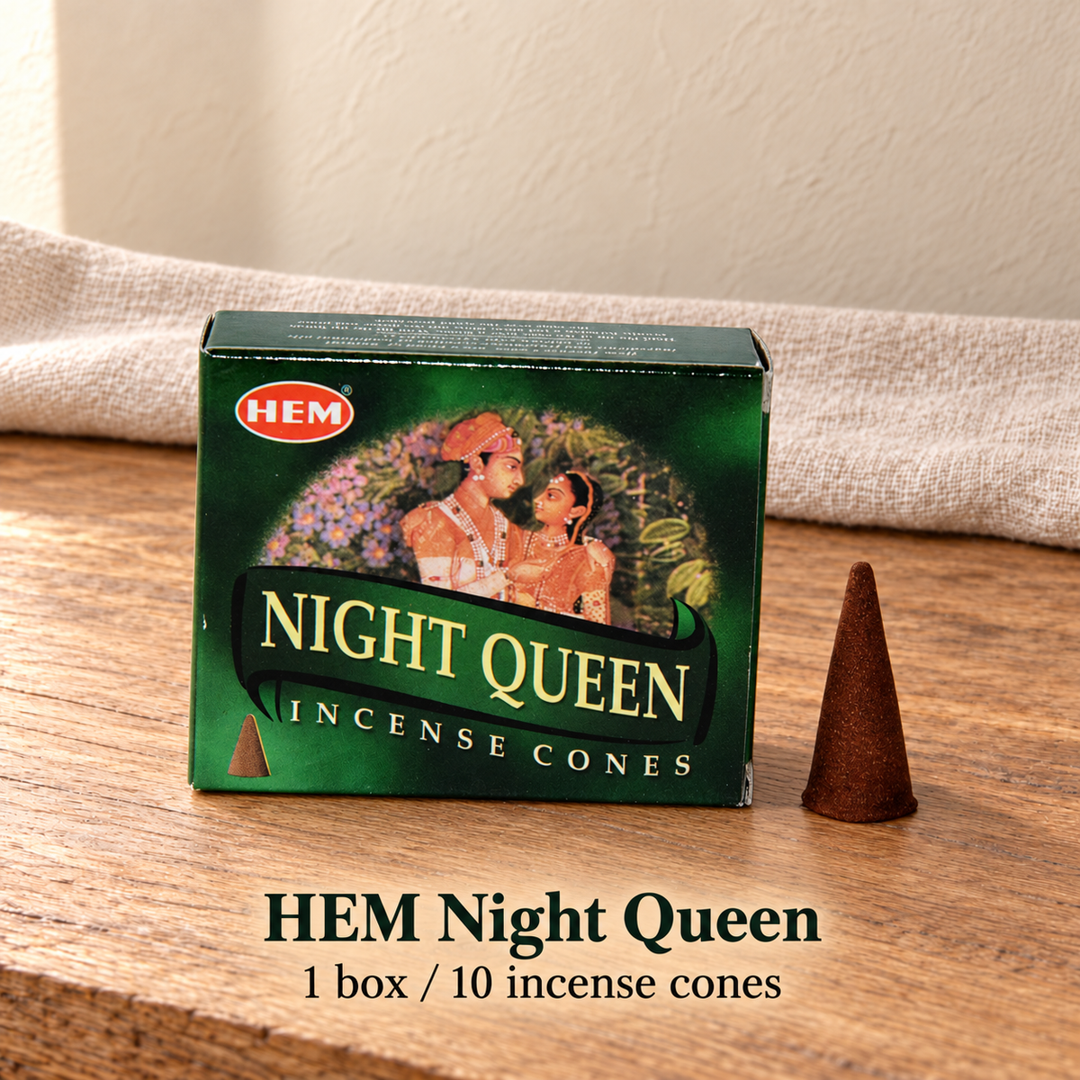 PTSX-TB642341234239-16 | HEM Night Queen | 1 box / 10 incense cones