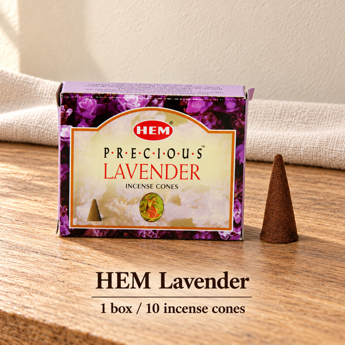 PTSX-TB642341234239-20 | HEM Lavender | 1 box / 10 incense cones