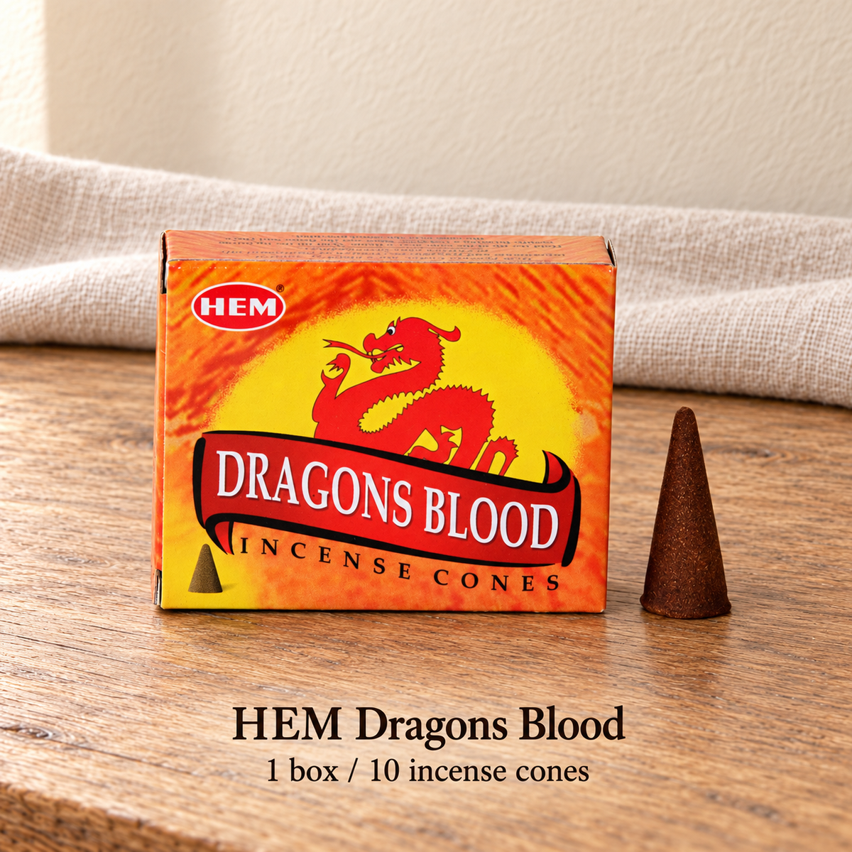 PTSX-TB642341234239-29 | HEM Dragons Blood | 1 box / 10 incense cones
