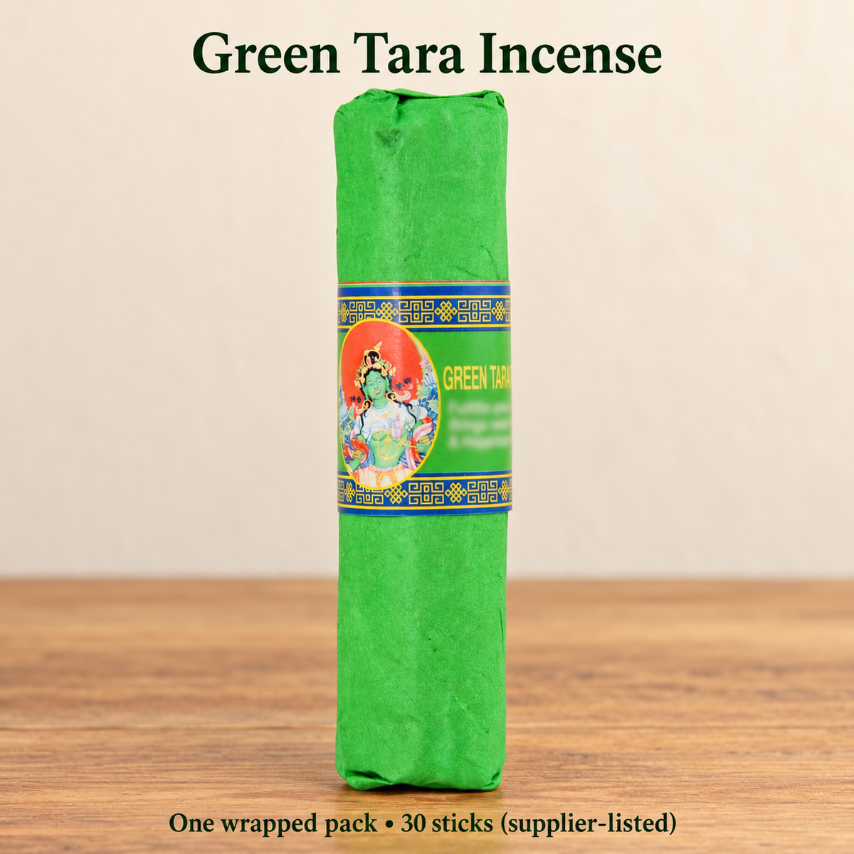 Green Tara / One Pack / 30 Sticks original coloured paperwrapped packaging