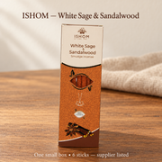 ISHOM White Sage & Sandalwood six-stick original small box