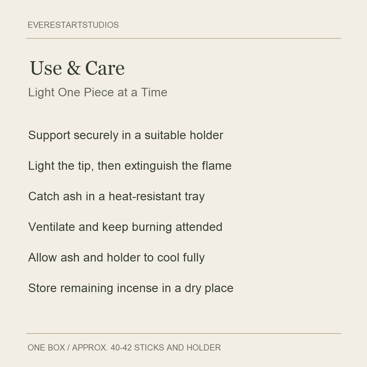 Fukuju Sandalwood Incense — Use & Care