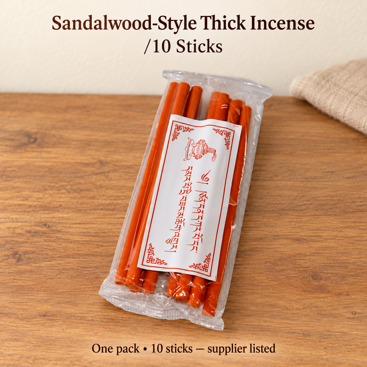Sandalwood-Style Thick Incense Sticks — 10-Pack — product-03