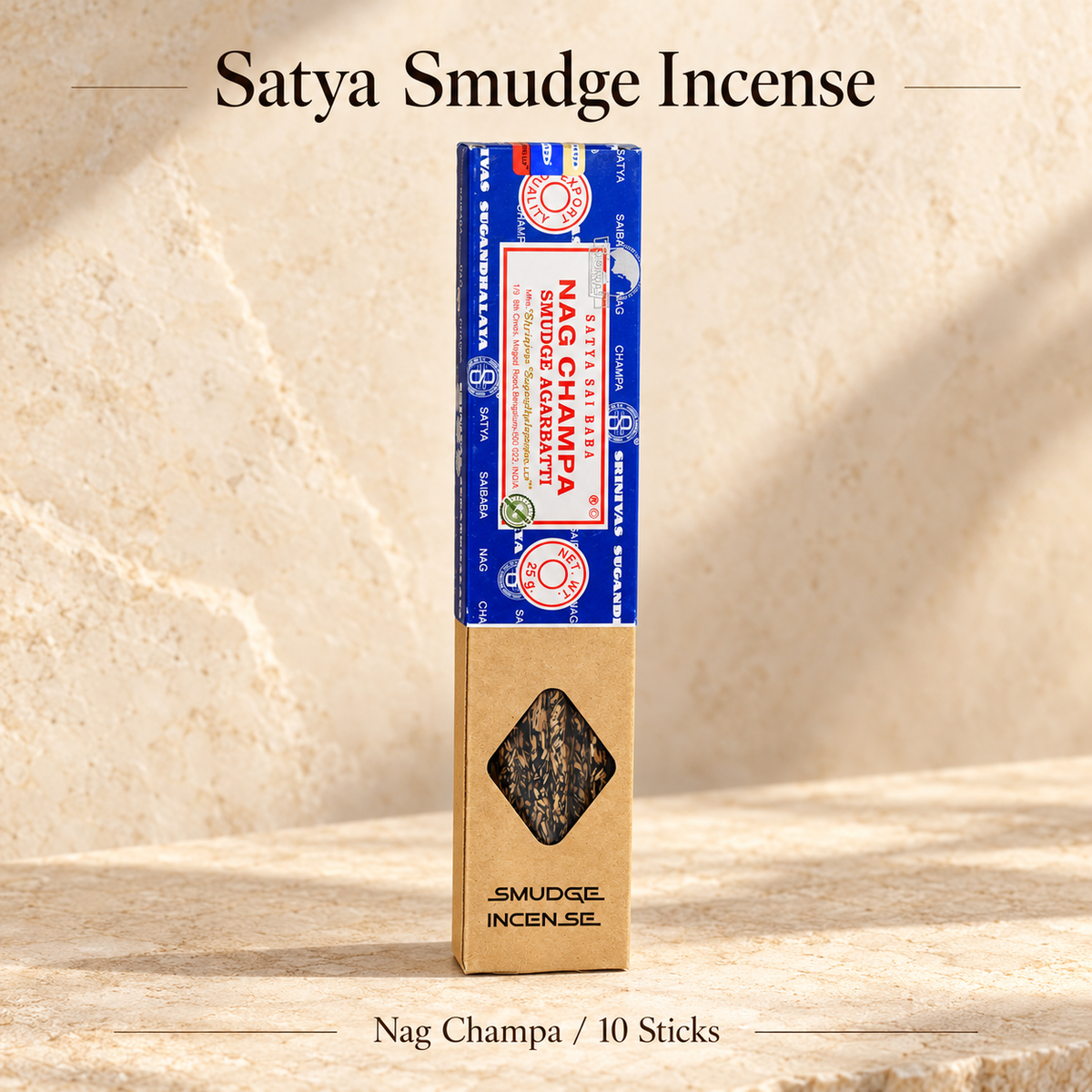 Satya Smudge Incense — Six Fragrances — Nag Champa / 10 Sticks