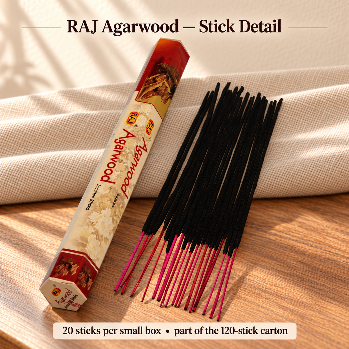 TB19184435422 | RAJ Agarwood original stick detail | 