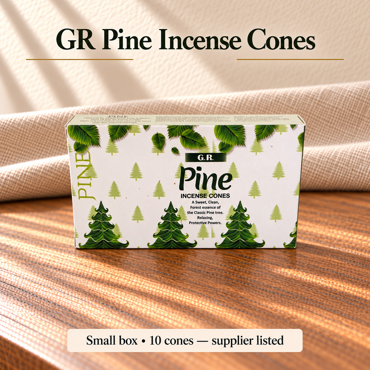 GR Pine — Small box • 10 cones — supplier listed