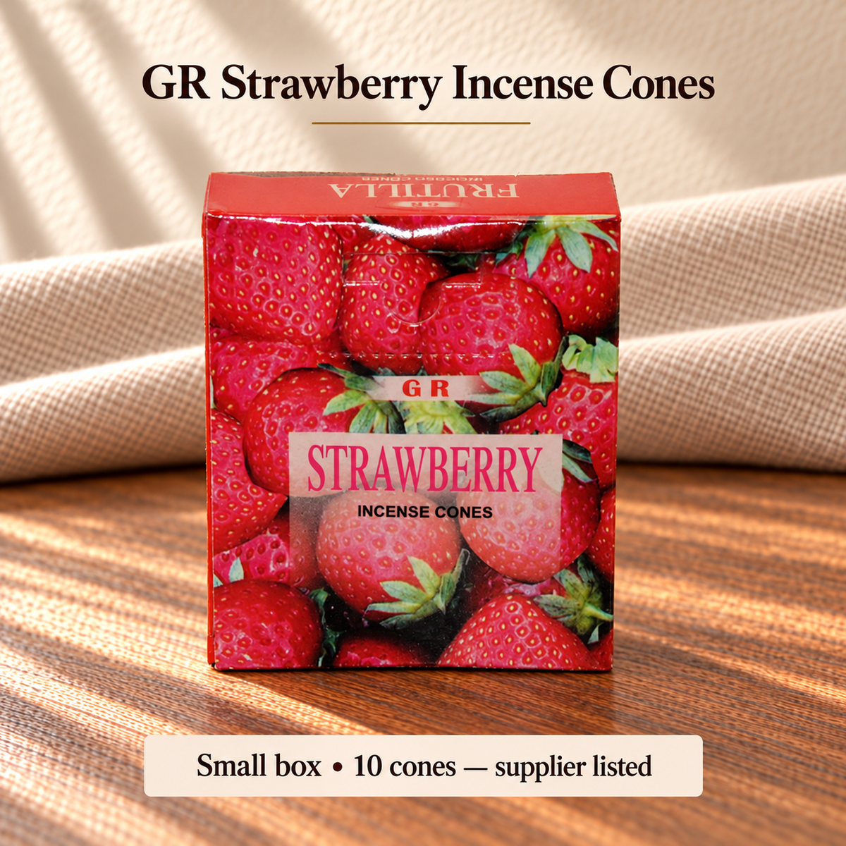 GR Strawberry — Small box • 10 cones — supplier listed
