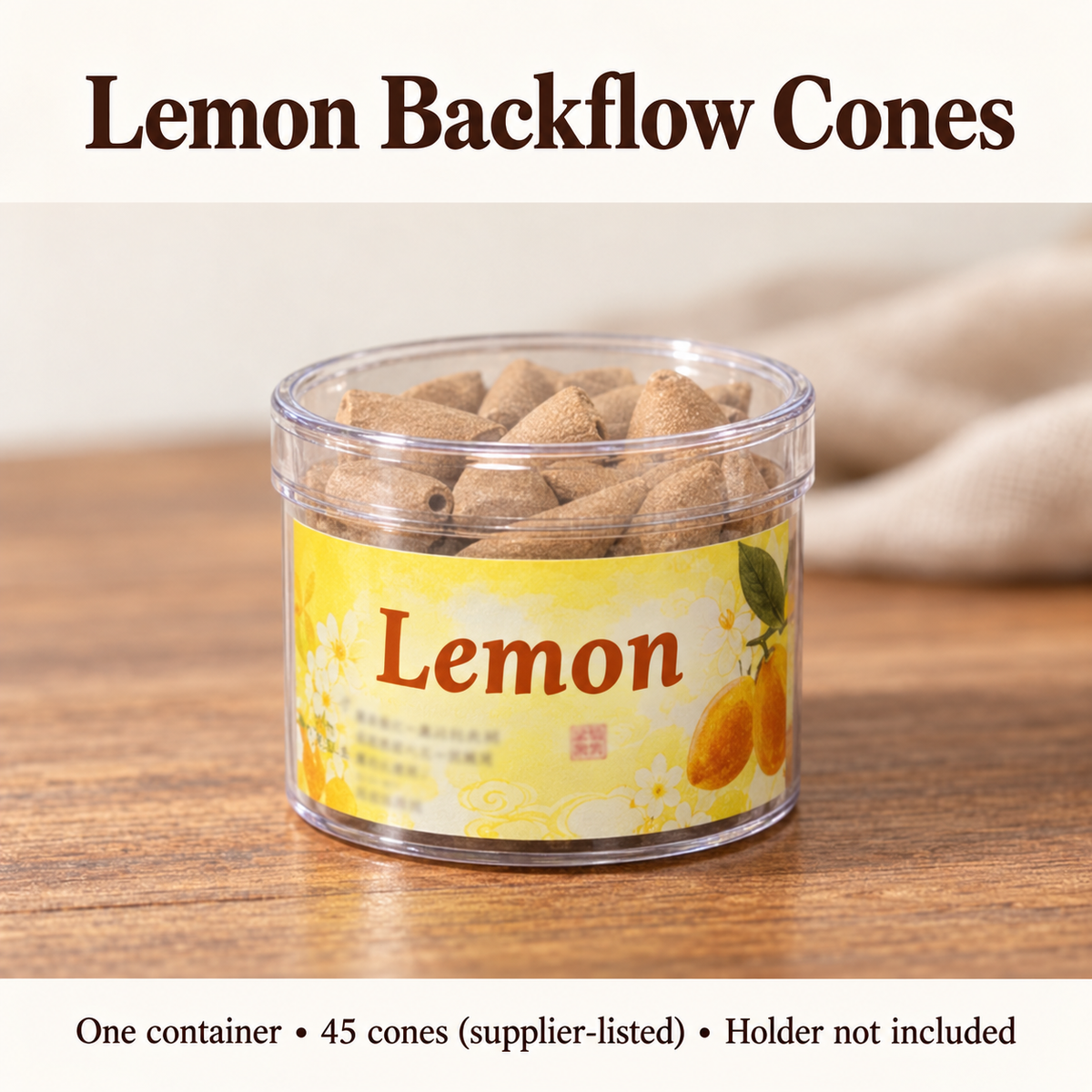 Backflow Incense Cones — Seven Fragrances, 45 per Container | variant-01