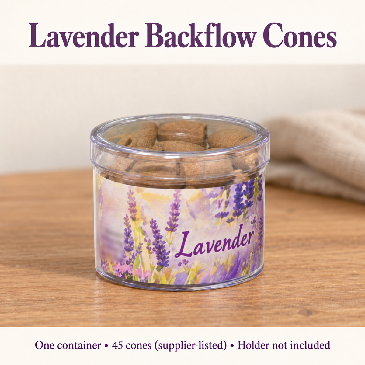 Backflow Incense Cones — Seven Fragrances, 45 per Container | variant-02