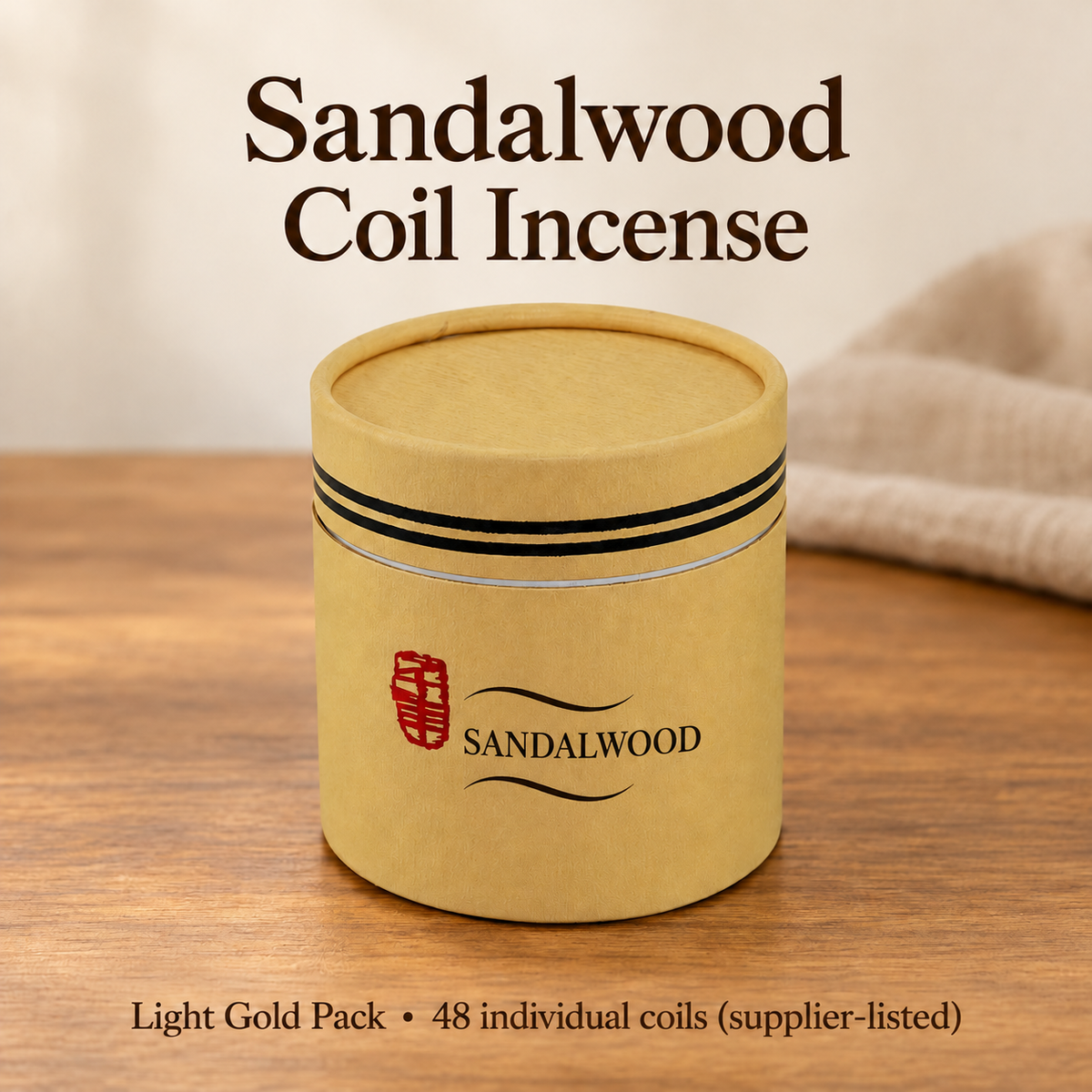 Coil Incense — Sandalwood, Agarwood, Cypress & Mugwort, 48-Coil Boxes — main-5