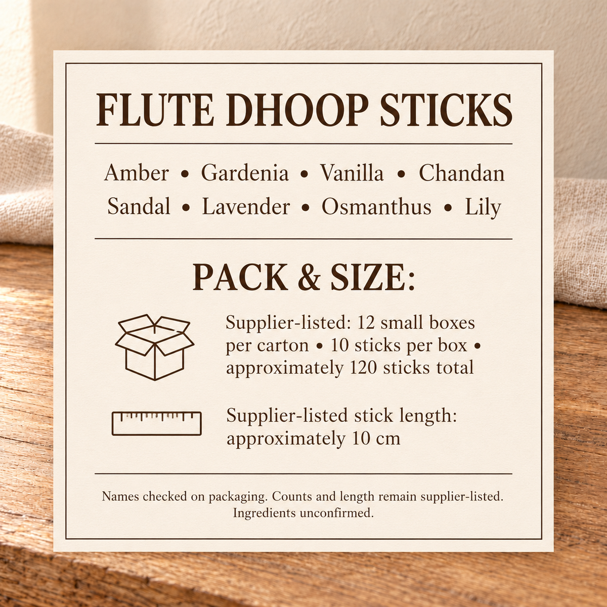 Flute Flute dhoop pack guide Dhoop Sticks
