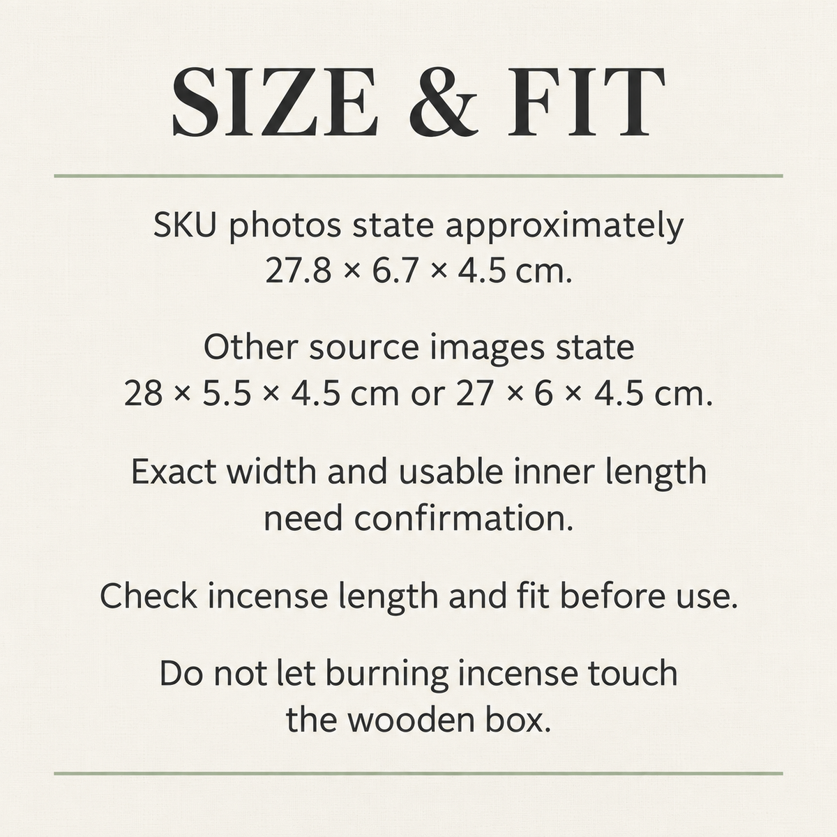 SIZE & FIT