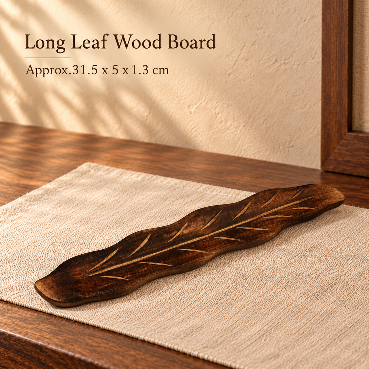 TB559472646633-06 | Long Leaf Wood Board | Approx.31.5 x 5 x 1.3 cm