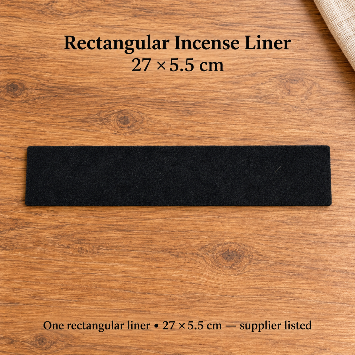 Rectangular Incense Liner Pad — 27 ×5.5 cm — product-04