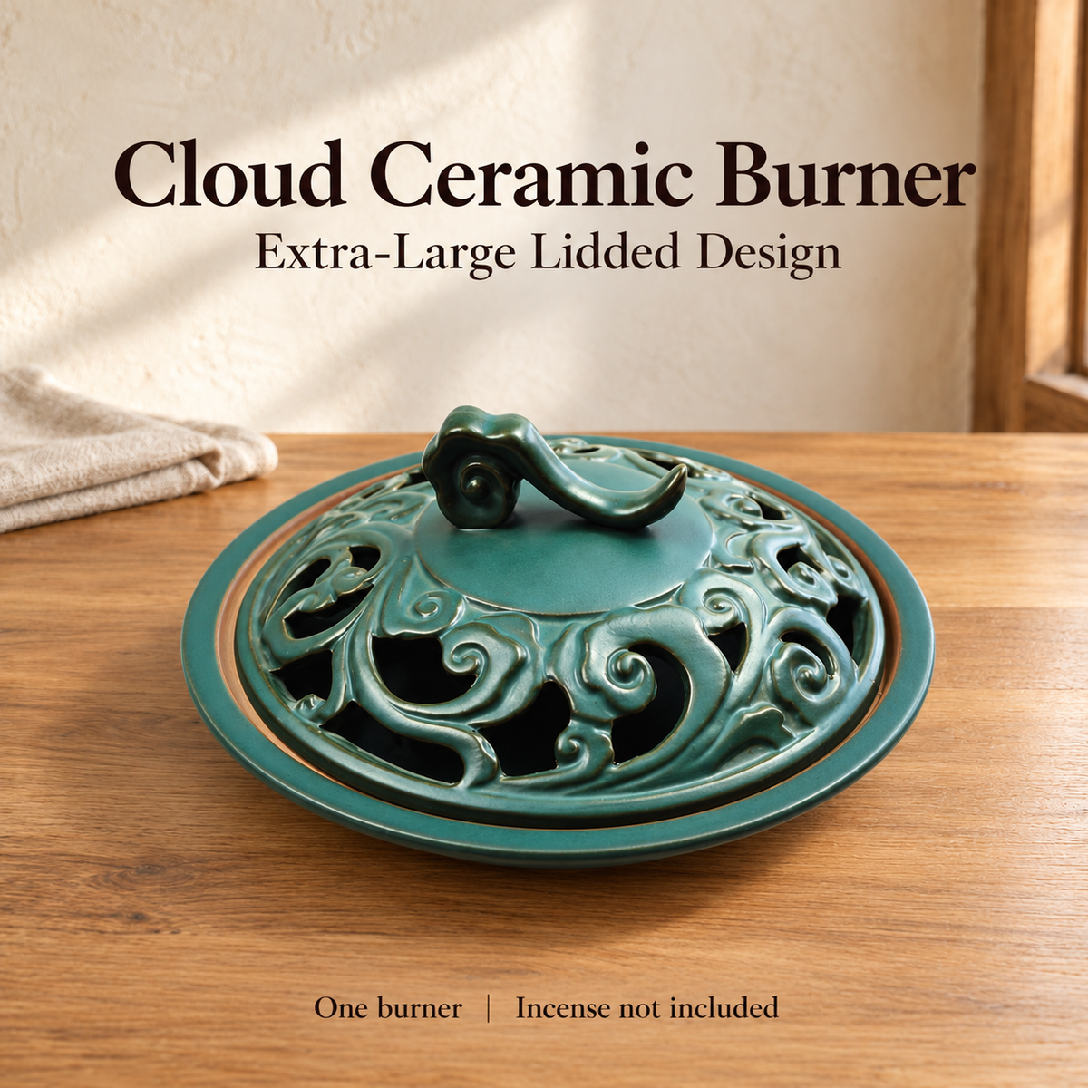 Cloud Ceramic Burner — One burner | Incense not included