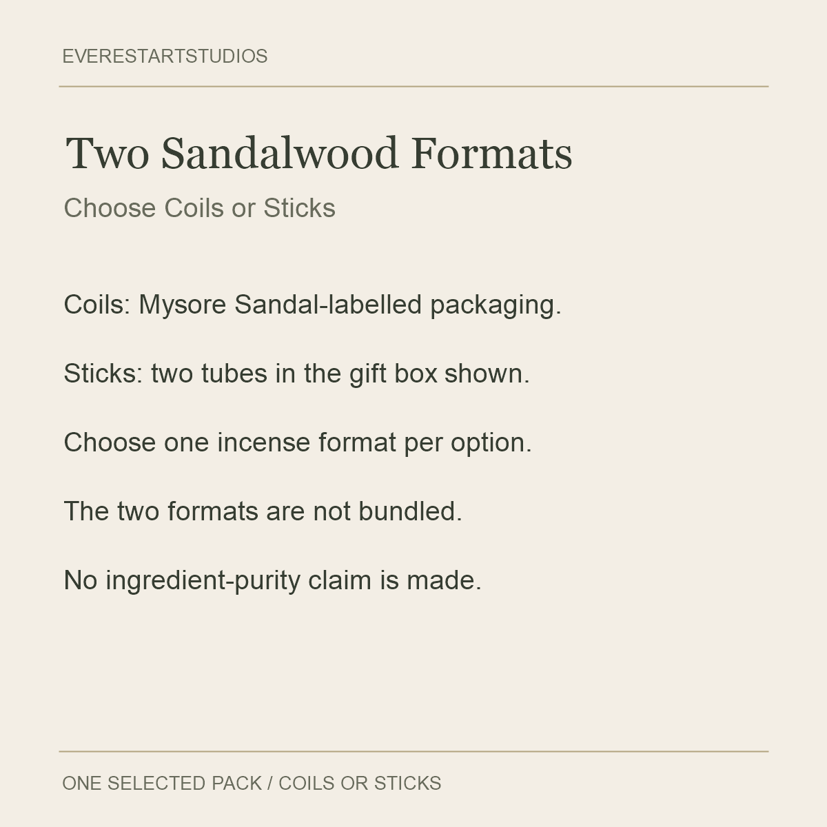 Sandalwood Incense — Coils & Stick Gift Box — fragrance