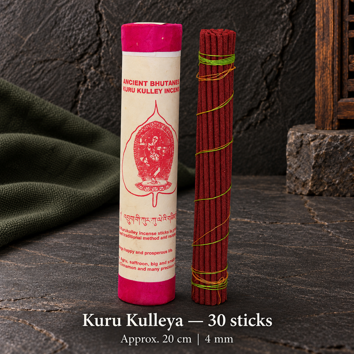 TB615741162409-19 | Kuru Kulleya — 30 sticks | approx. 20 cm / 4 mm