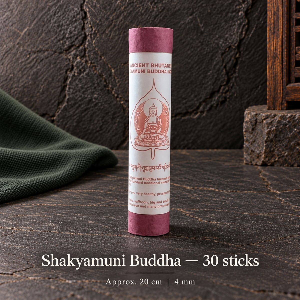 TB615741162409-22 | Shakyamuni Buddha — 30 sticks | approx. 20 cm / 4 mm