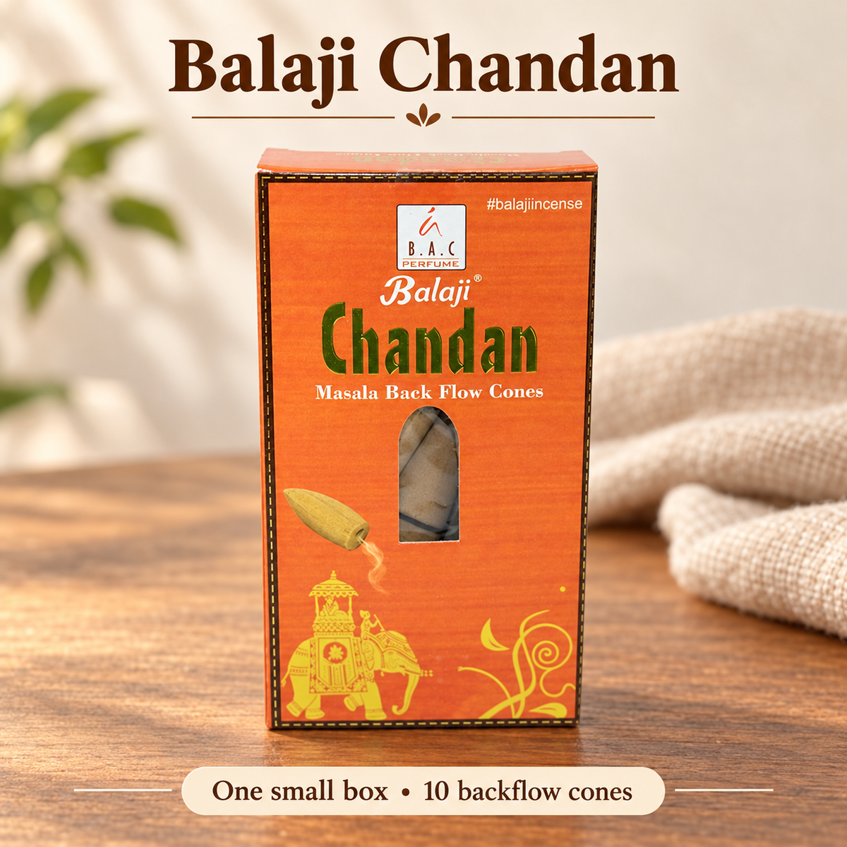 Balaji Masala Backflow Cones — Five Fragrances, 10 per Box — variant-05