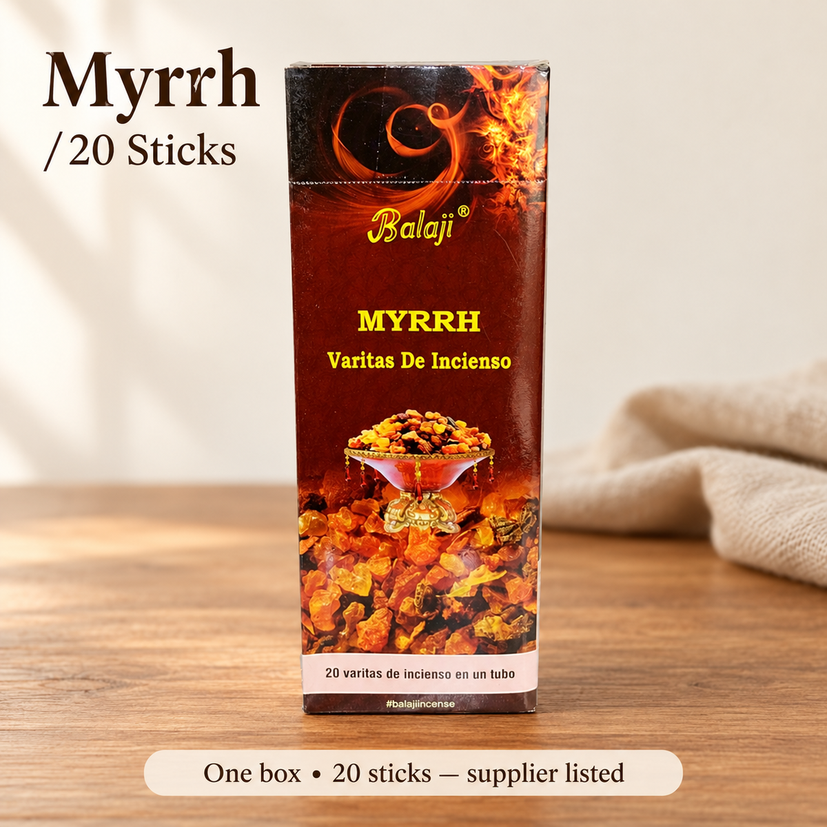 Balaji incense — Myrrh /20 Sticks