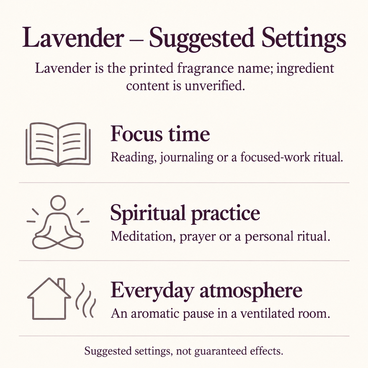 HEM Precious Lavender — focus, spiritual practice and everyday settings