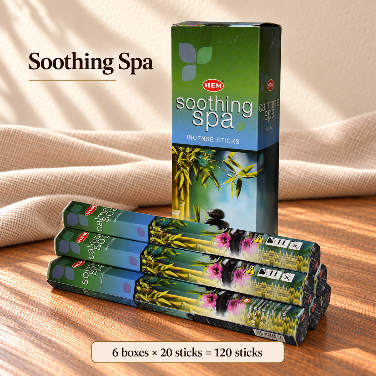 TB638749526507-18 | Soothing Spa | 6 boxes × 20 sticks = 120 sticks