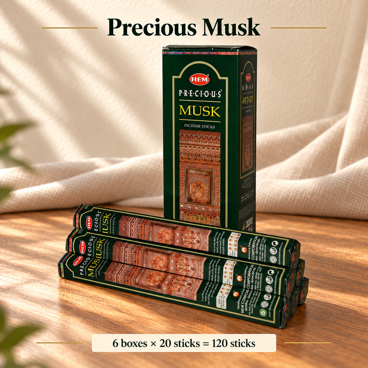 TB638749526507-38 | Precious Musk | 6 boxes × 20 sticks = 120 sticks