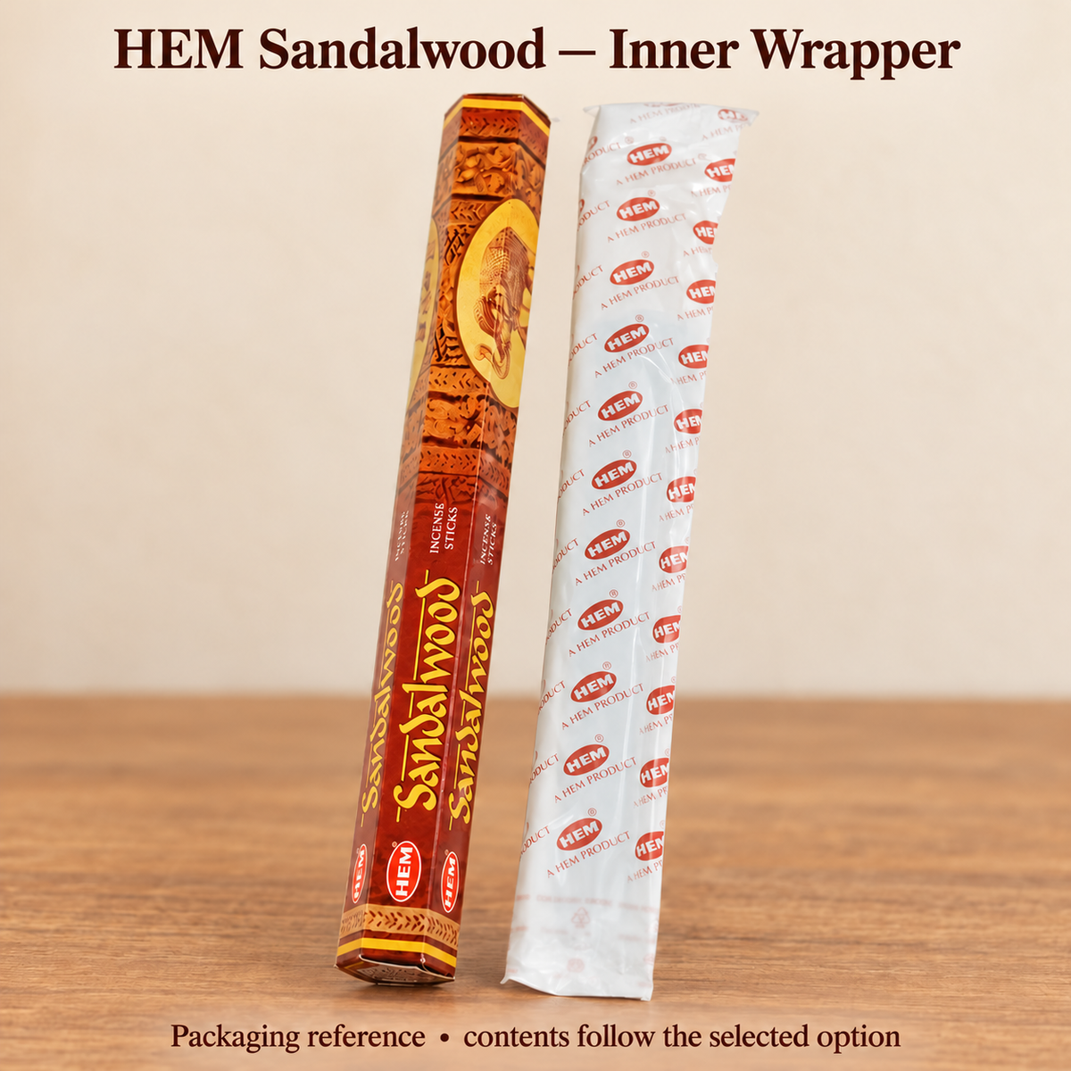 HEM Sandalwood actual innerwrapper and package