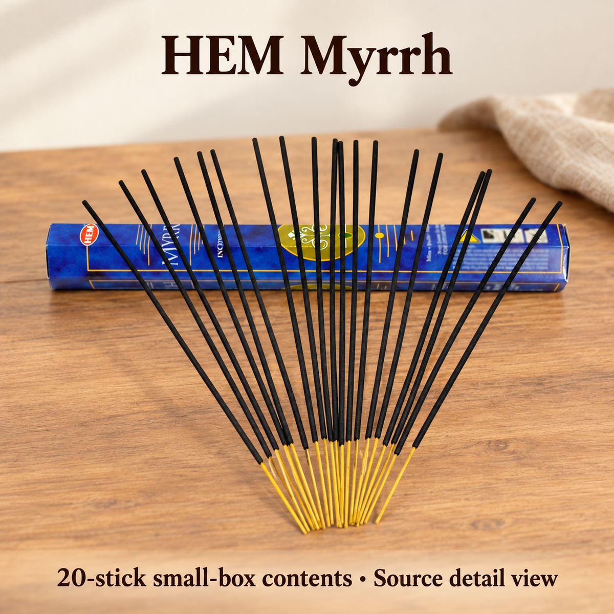 HEM Myrrh Incense Sticks — 20-Stick Small Box | product-04