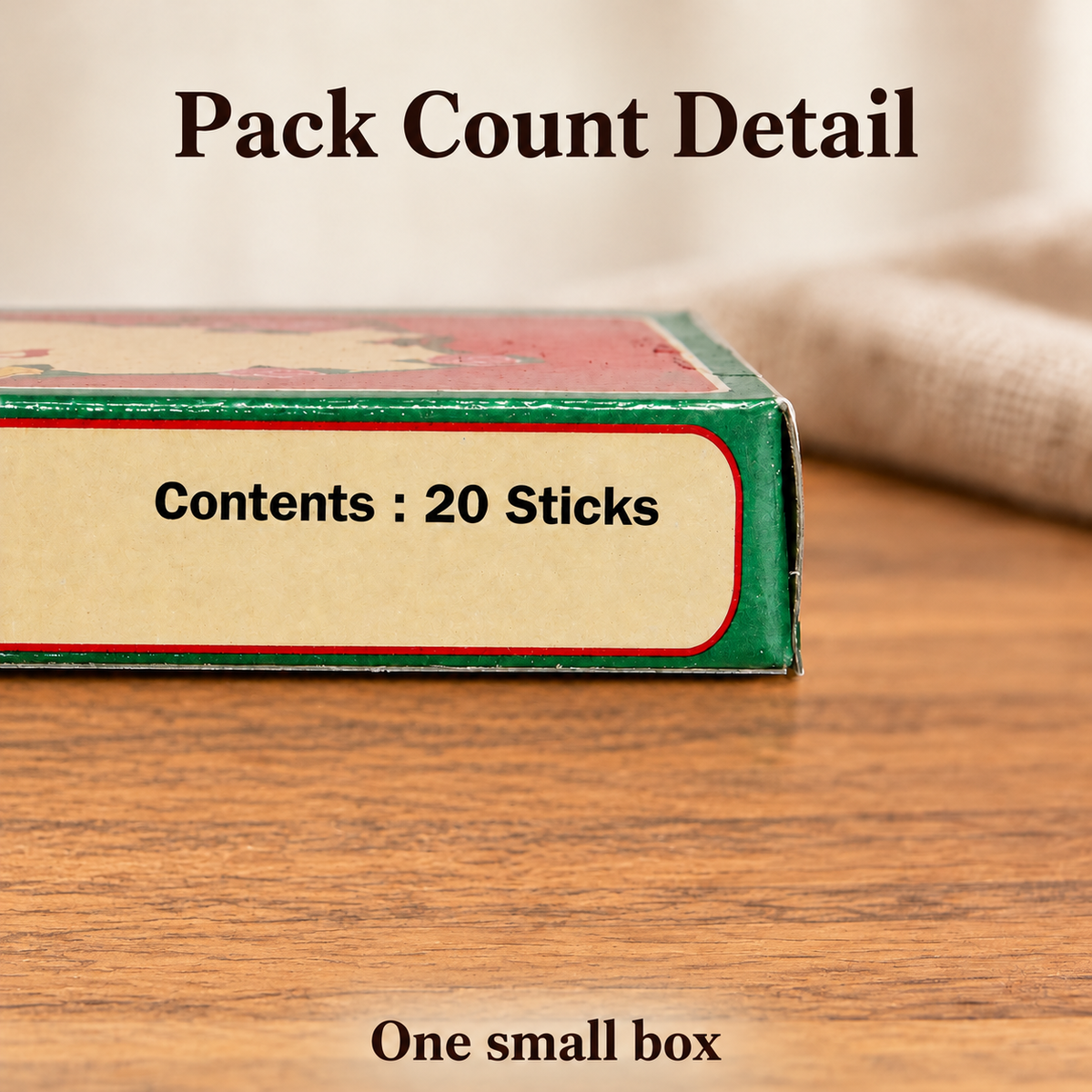 Mysore Sandal Incense — 20-Stick Small Box — label