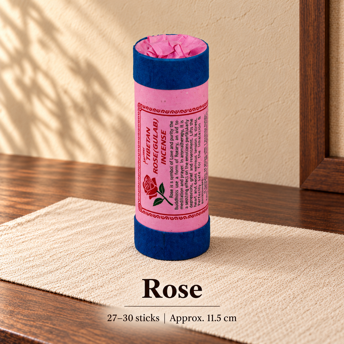 Rose — original Nepalese incense tube