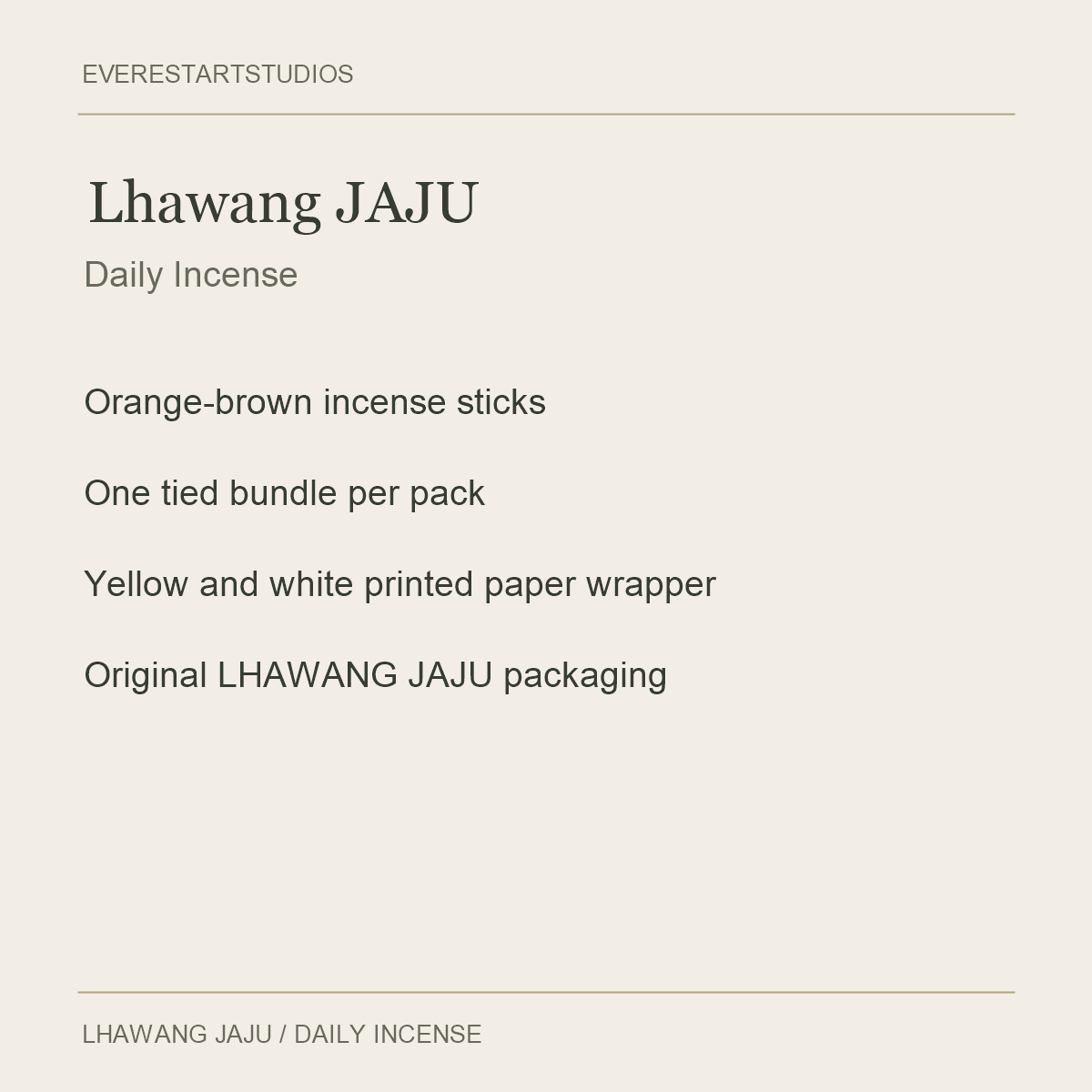 Lhawang JAJU Daily Incense — Lhawang JAJU
