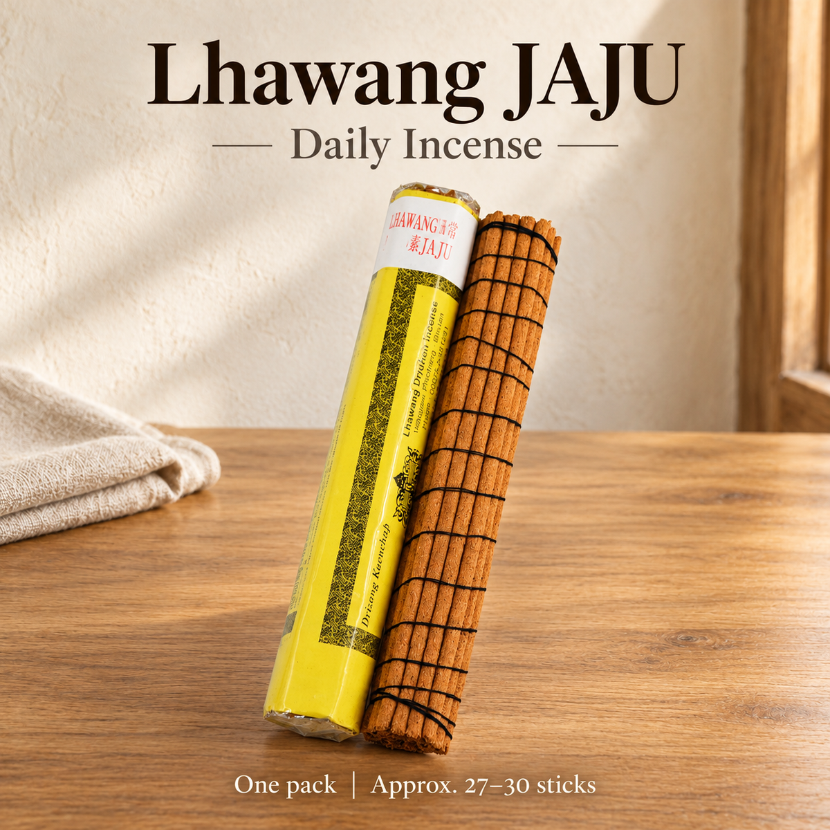 Lhawang JAJU — Daily Incense — One pack | Approx. 27–30 sticks