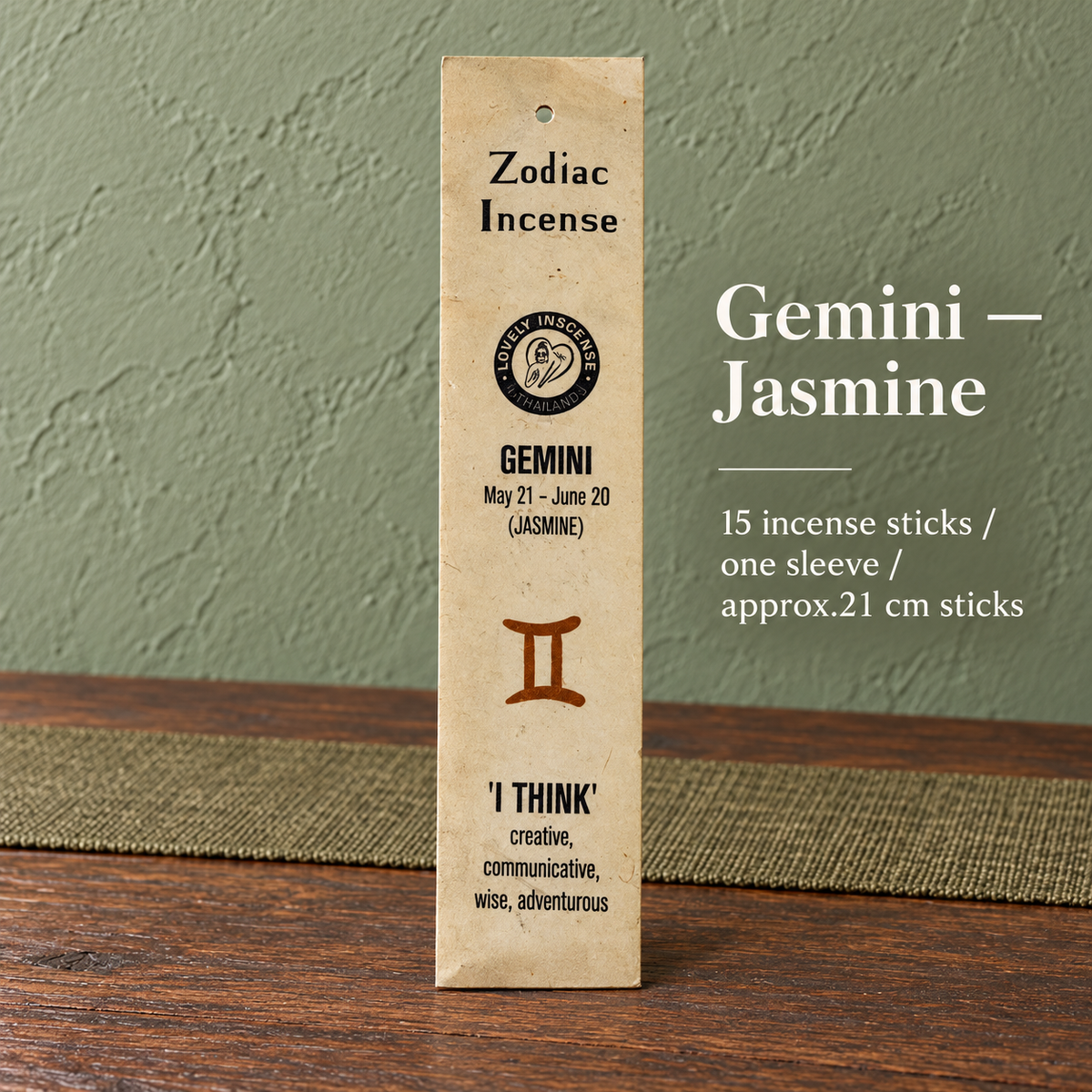 TB667556162962-01 | Gemini — Jasmine | 15 sticks, approx.21 cm