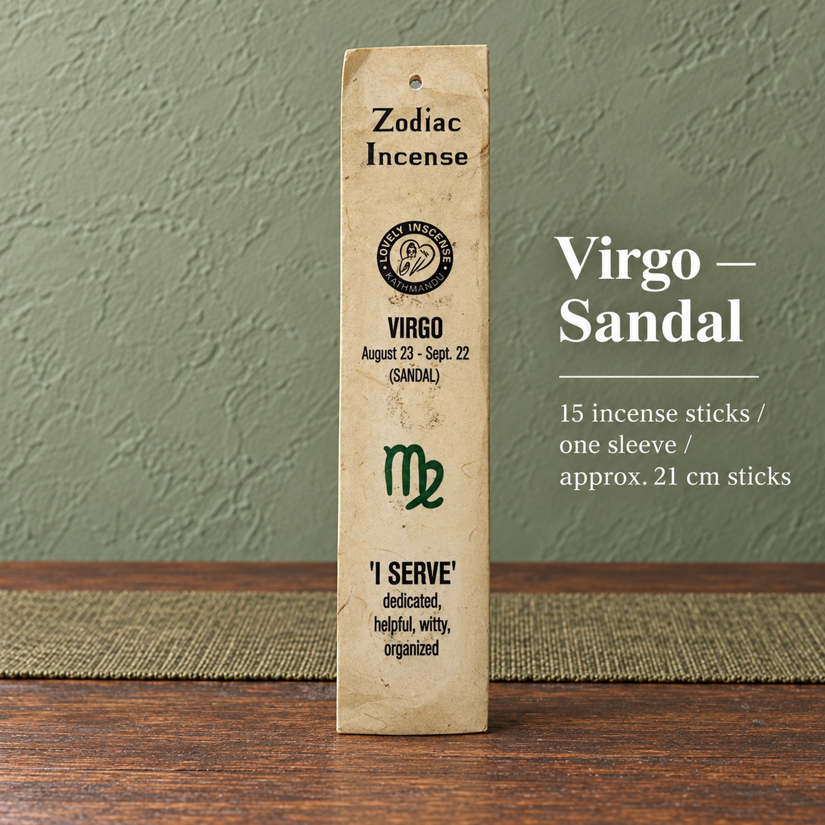 TB667556162962-04 | Virgo — Sandal | 15 sticks, approx.21 cm