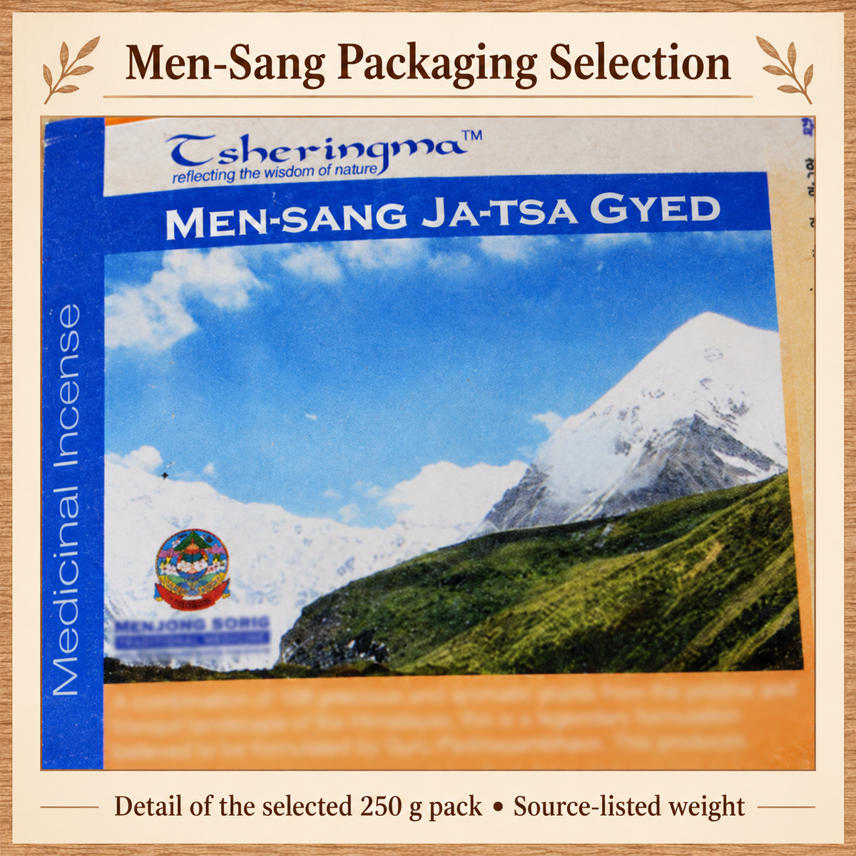 Men-Sang Ja-Tsa Gyed Incense Powder — 250 g Kraft Pack | product-05