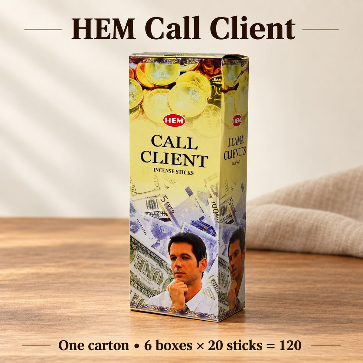 HEM Incense Sticks — Call Client, Business & Attracts Money, 120-Stick Cartons — variant-01